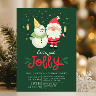 Låt oss få Jolly-Julfesten Inbjudningar