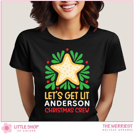 Låt oss få julstämning familjens jul Crew T Shirt