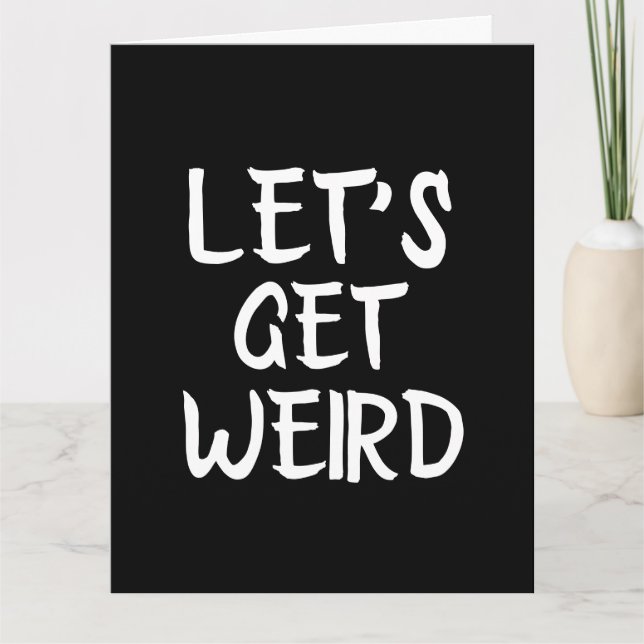 LÅT OSS FÅ KONSTIG FUNNY ROMANTIK OVERSIZED CARDS KORT (Framsida)