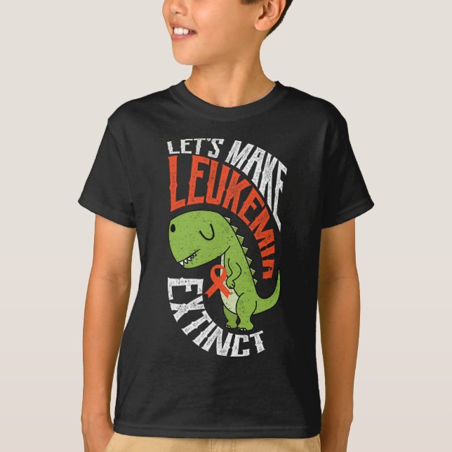 Låt oss få Leukemi att Utdöda Dinosaur Hematolog T Shirt (Framsida)