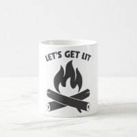 Låt oss få Lit Bonfire-sommarcamping