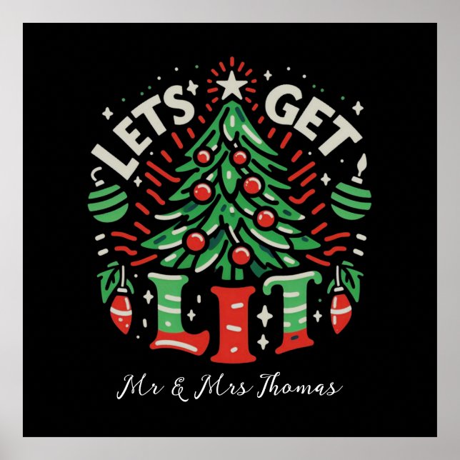 Låt oss få Lit Funny och Festive Party Ideas Poster (Framsidan)