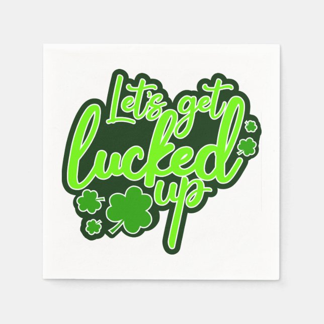 Låt oss få luckad på St. Patrick's Day Pappersservett (Framsidan)