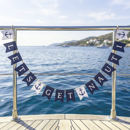 Låt oss få Nauti Blue Anchor Båt Party Vimplar