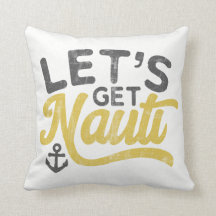 Låt oss få Nauti Nautical Vintage Type Grå Gul