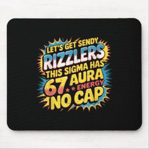 Låt oss få Sendy Rizzlers 67 Aura Meme Design Musmatta