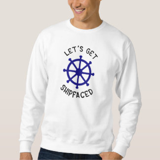 Låt oss få Shipfaced, Nauticale Lång Ärmad Tröja