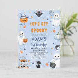 Låt oss få spooky Halloween första bokdagen födels Inbjudningar