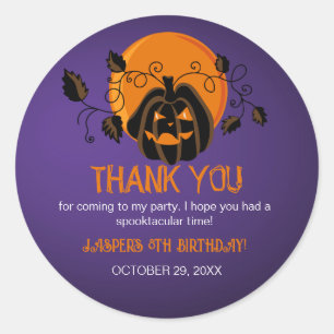 Låt oss få Tacken Spooky Halloween Födelsedagsfest Runt Klistermärke