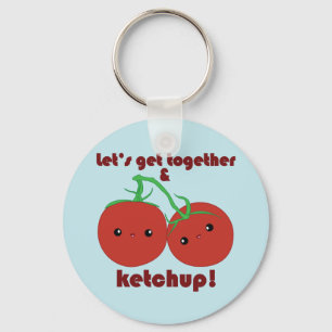 Låt oss få tillsammans och Ketchup! Kawaii tomat Nyckelring