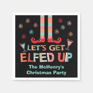 Låt oss få upp Chrismas Party Elf Pappersservett