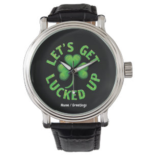 Låt oss få upp St. Patrick's Day Funny Armbandsur