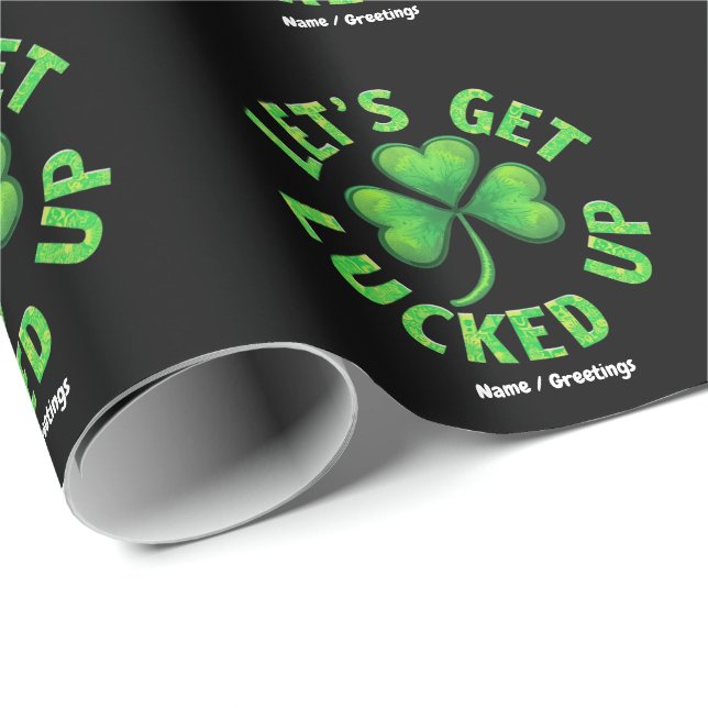 Låt oss få upp St. Patrick's Day Funny Presentpapper (Rullad Hörn)