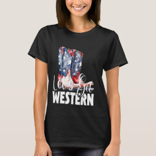 Låt oss få western amerikansk Cowboy T Shirt