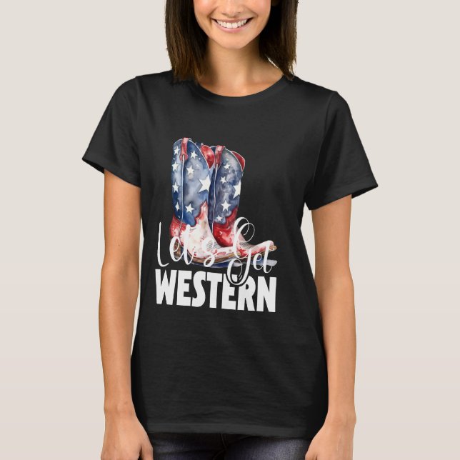 Låt oss få western amerikansk Cowboy T Shirt (Framsida)