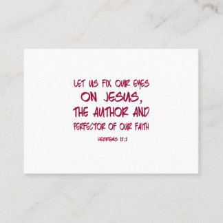 LÅT OSS FASTSTÄLLA VÅR ÖGON PÅ JESUS VISITKORT