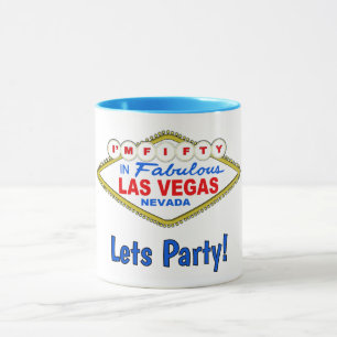 Låt oss festa 50-års Vegas-mugg Mugg