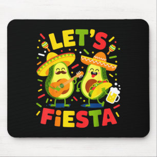 Låt oss festa avocado älskare fest skoj cinco de m musmatta