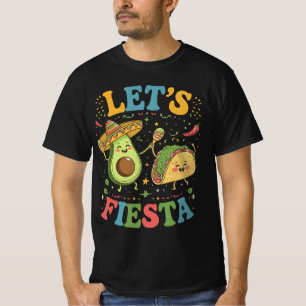 Låt oss festa avokado och tacos Cinco De Mayo T Shirt