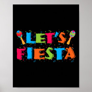 Låt oss festa Cinco De Mayo-fest T-shirt Poster