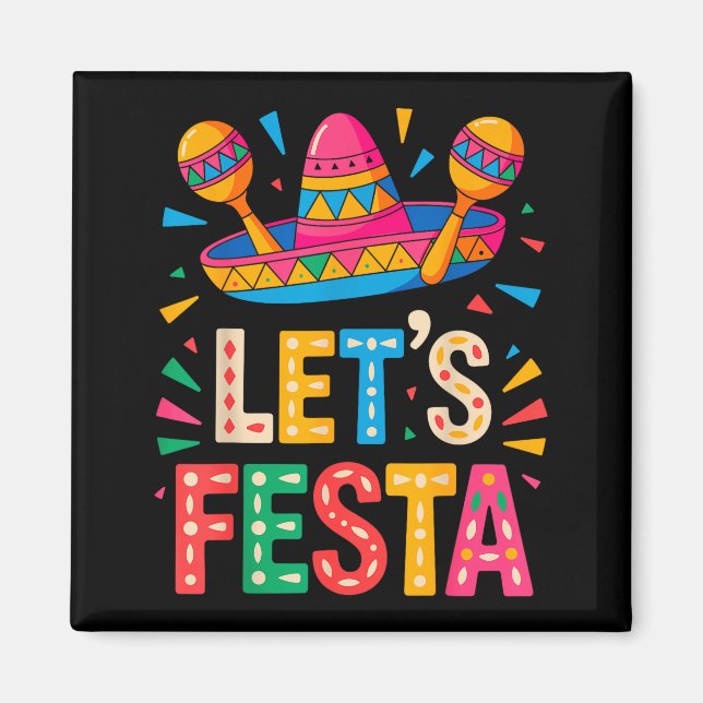 Låt oss festa cinco de mayo  magnet (Framsidan)