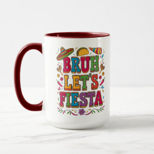 Låt oss festa Cinco De Mayo-mugg – Färgglad mexika Mugg