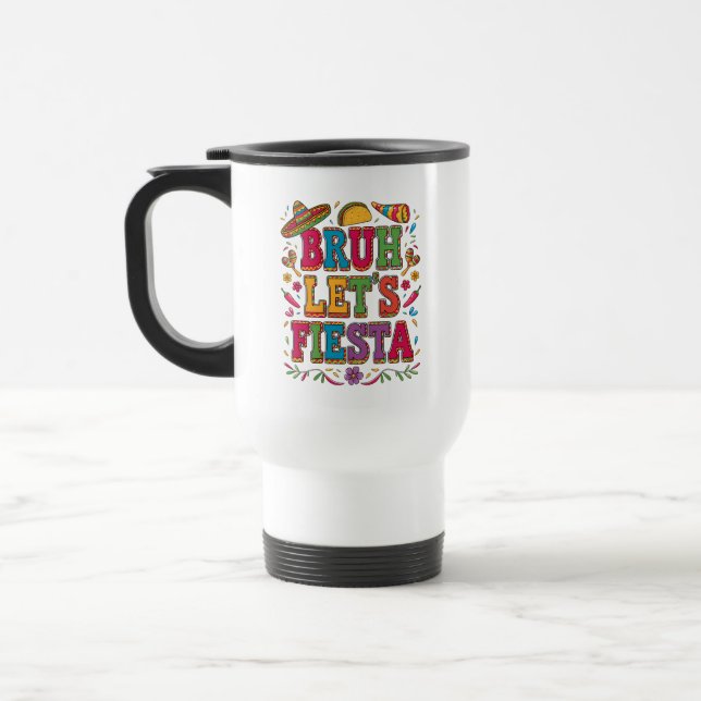 Låt oss festa Cinco De Mayo Mugg – Färgglatt mexik (Vänster)