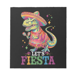 Låt oss festa Cinco De Mayo T Rex dinosaurie Anteckningsblock