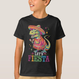 Låt oss festa Cinco De Mayo T Rex dinosaurie Shirt