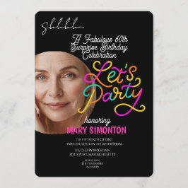 Låt oss festa! En fantastisk 60-års överraskningsf Inbjudningar