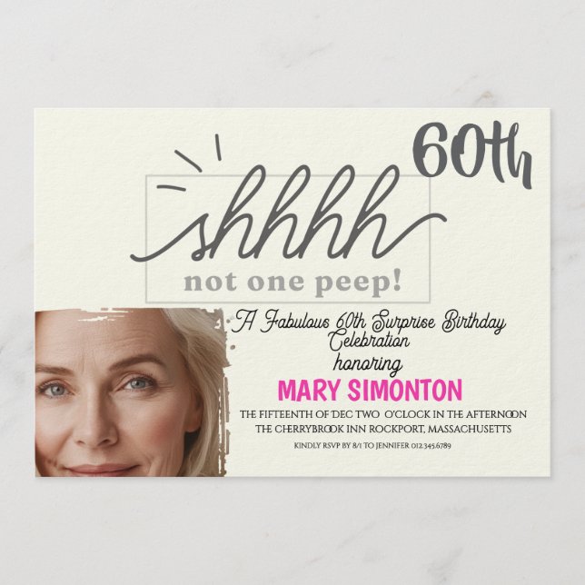 Låt oss festa! En fantastisk 60-års överraskningsf Inbjudningar (Framsida)