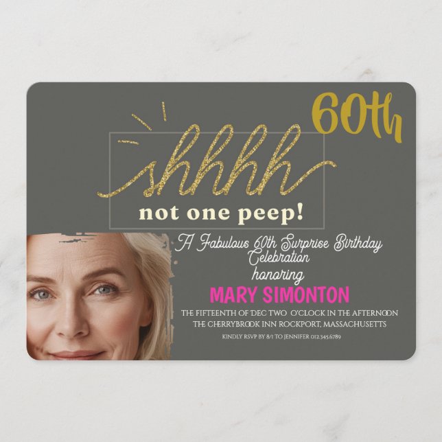 Låt oss festa! En fantastisk 60-års överraskningsf Inbjudningar (Framsida)