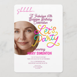 Låt oss festa! En fantastisk 60-års överraskningsf Inbjudningar