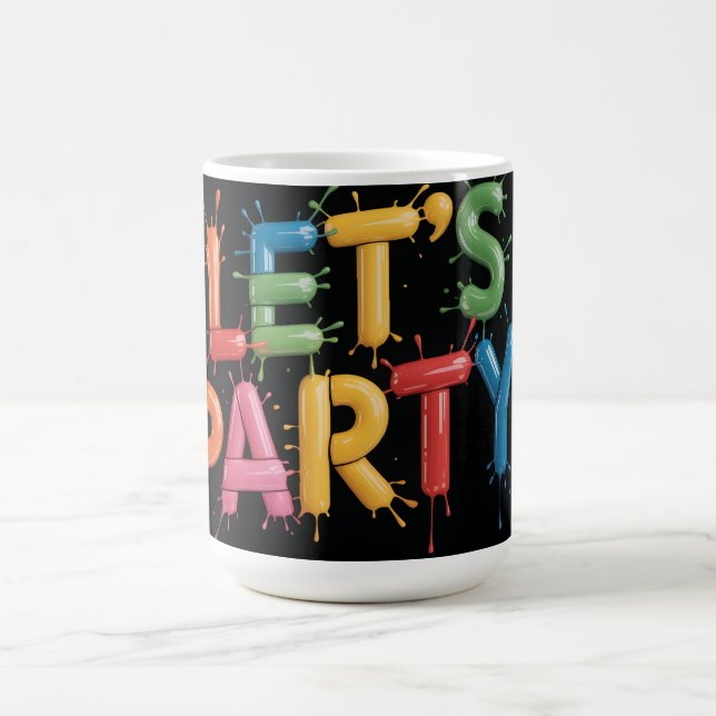 Låt oss festa! Färgglad 3D-grafik: Kaffemugg (Center)