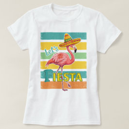 Låt oss festa flamingo Cinco De Mayo T Shirt