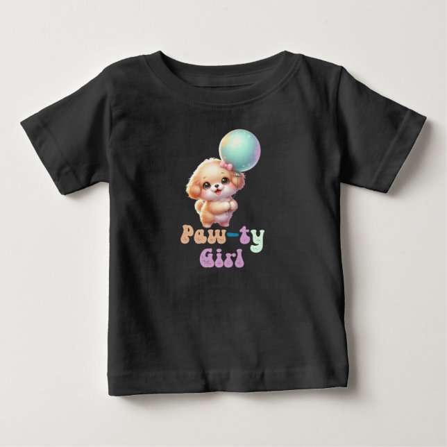Låt oss festa Födelsedag för valp T Shirt (Framsida)