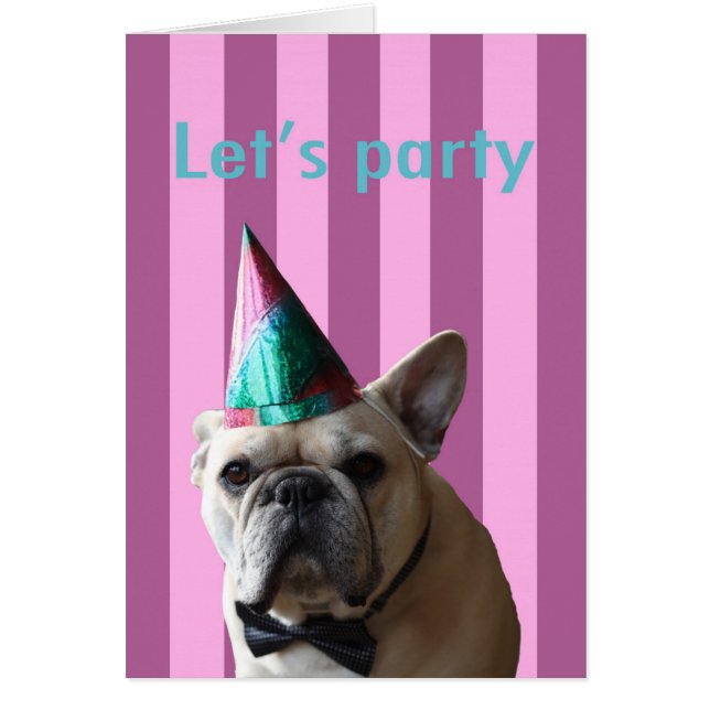 låt oss festa! hälsningskort (Framsidan)