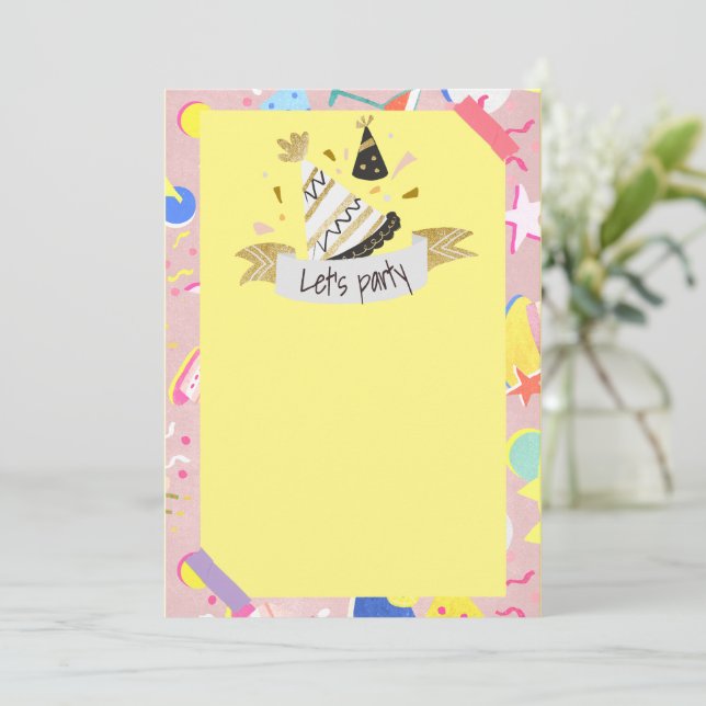 Låt oss festa inbjudningar (Stående Fram)