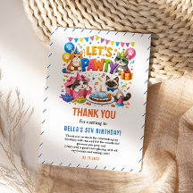 Låt oss festa Katt 5-årsdag | Söt katt födelsedags