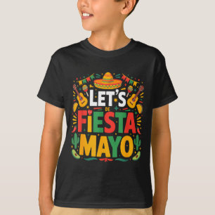 Låt oss festa mexikansk 5 de mayo rolig cinco t shirt