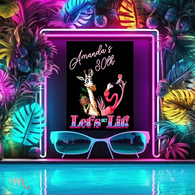 Låt oss festa Roligt vuxet födelsedags cocktailpar Poster (Skapare uppladdad)