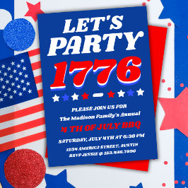Låt oss festa som det är 1776 USA 250 inbjudan