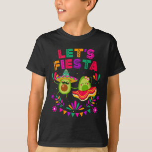 Låt oss Fiesta Avocado Dancing Cinco De Mayo Mexic T Shirt