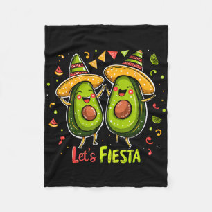 Låt oss Fiesta Avocado och Tacos Sombrero Cinco de Fleecefilt