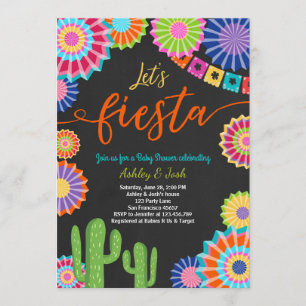 Låt oss Fiesta Baby Shower inbjudan till mexikansk