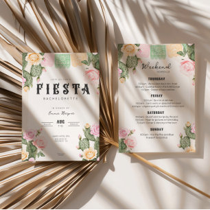Låt oss Fiesta Bachelorette Helg Itinerary Inbjuda Inbjudningar