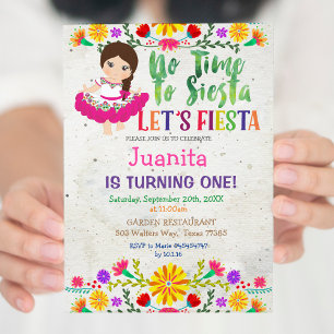 Låt oss Fiesta Birthday Fiesta, ingen tid till Sie Inbjudningar