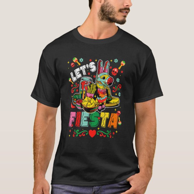 Låt oss Fiesta Cinco De Mayo Camisa Mexiko Hombre T Shirt (Framsida)