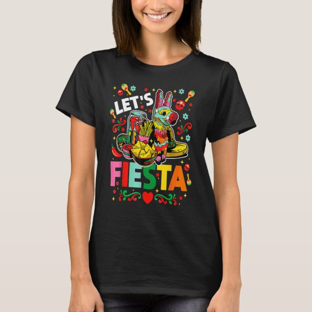 Låt oss Fiesta Cinco De Mayo Camisa Mexiko Hombre T Shirt (Framsida)