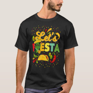 Låt oss Fiesta Cinco De Mayo Camisa Mexiko Hombre T Shirt